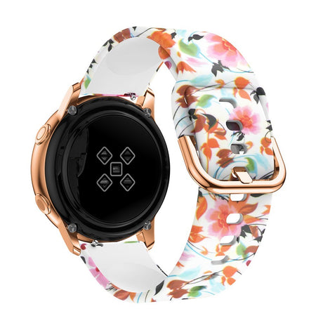 EIDERWOOD Universal (20mm) Smartklokke Silikonrem - Fargerike Blomster