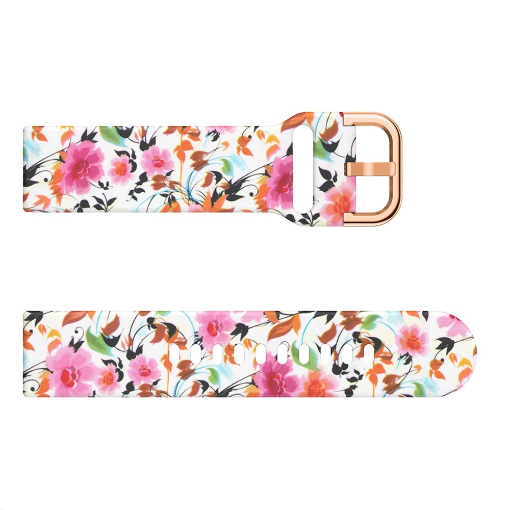 EIDERWOOD Universal (20mm) Smartklokke Silikonrem - Fargerike Blomster