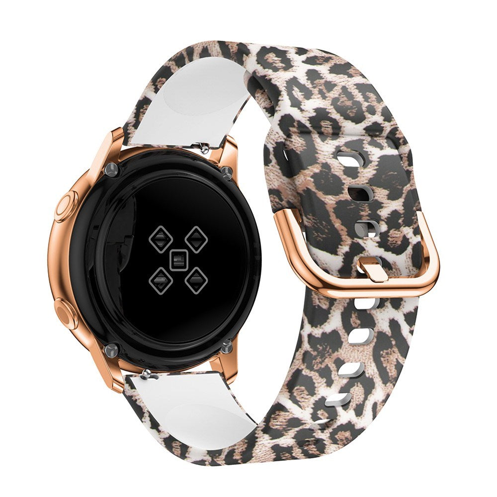 EIDERWOOD Universal (20mm) Smartklokke Silikonrem - Leopard