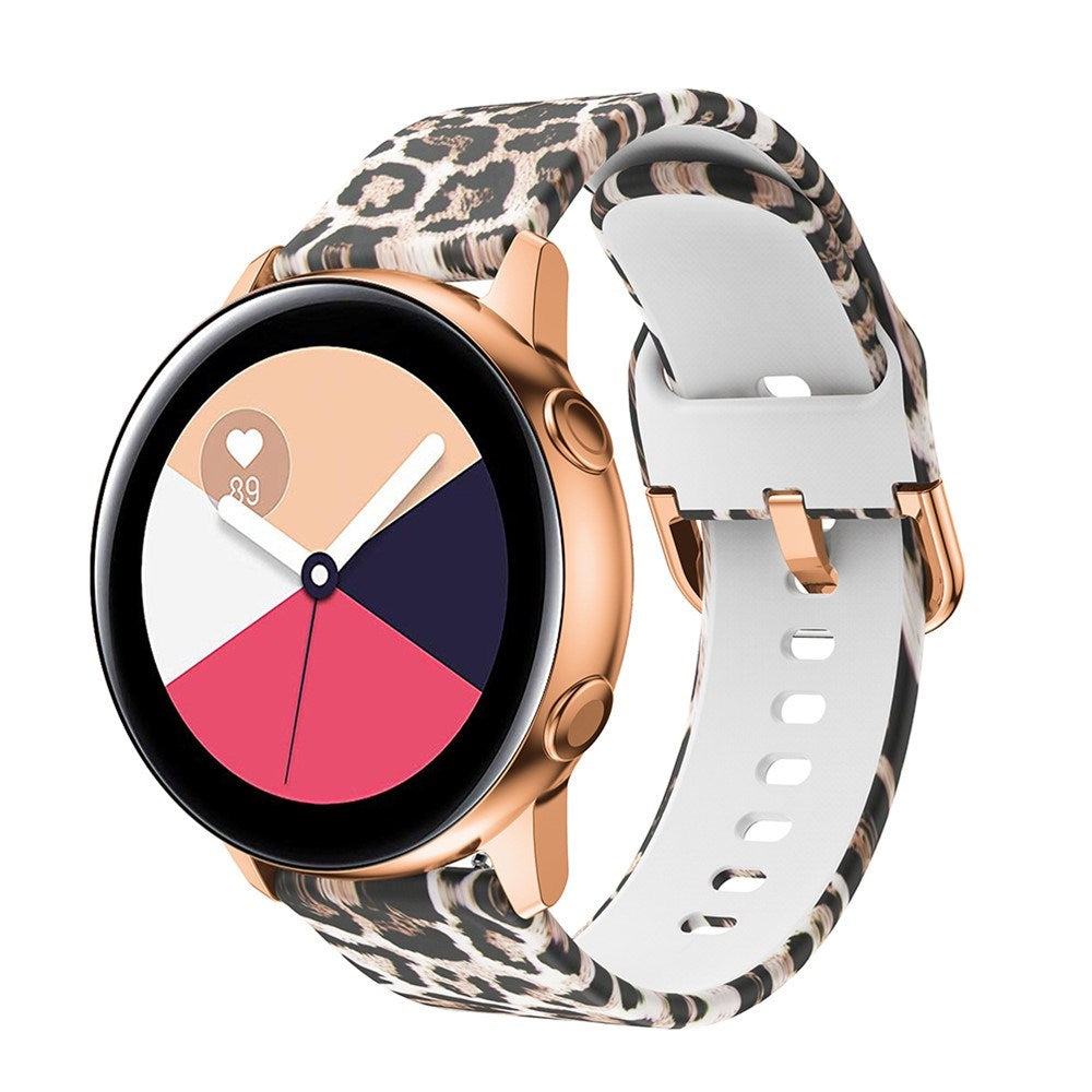EIDERWOOD Universal (20mm) Smartklokke Silikonrem - Leopard
