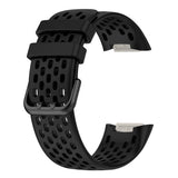Fitbit Charge 6 / 5 Silikonrem med hull - Svart