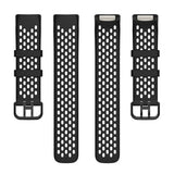 Fitbit Charge 6 / 5 Silikonrem med hull - Svart