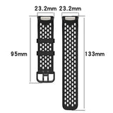 Fitbit Charge 6 / 5 Silikonrem med hull - Rød