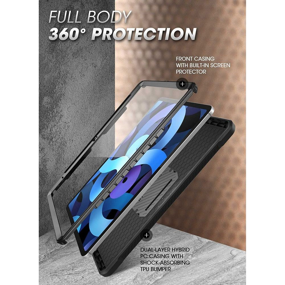 iPad 11" (2025) / iPad 10.9" (2024/2022) Håndverker Deksel - Supcase Unicorn Beetle Pro Deksel med Skjermfilm - Svart