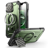 iPhone 17e / 16e / 15 / 14 / 13 Supcase UB XT Deksel med Stativfunksjon - MagSafe Kompatibel - Grønn