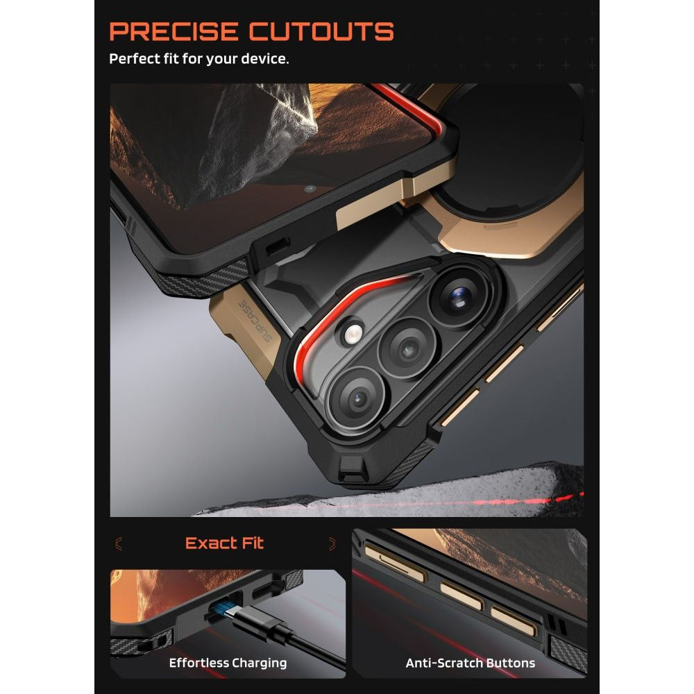Samsung Galaxy S26 SUPCASE UB Grip Mag Deksel - MagSafe Kompatibel - Svart / Gull