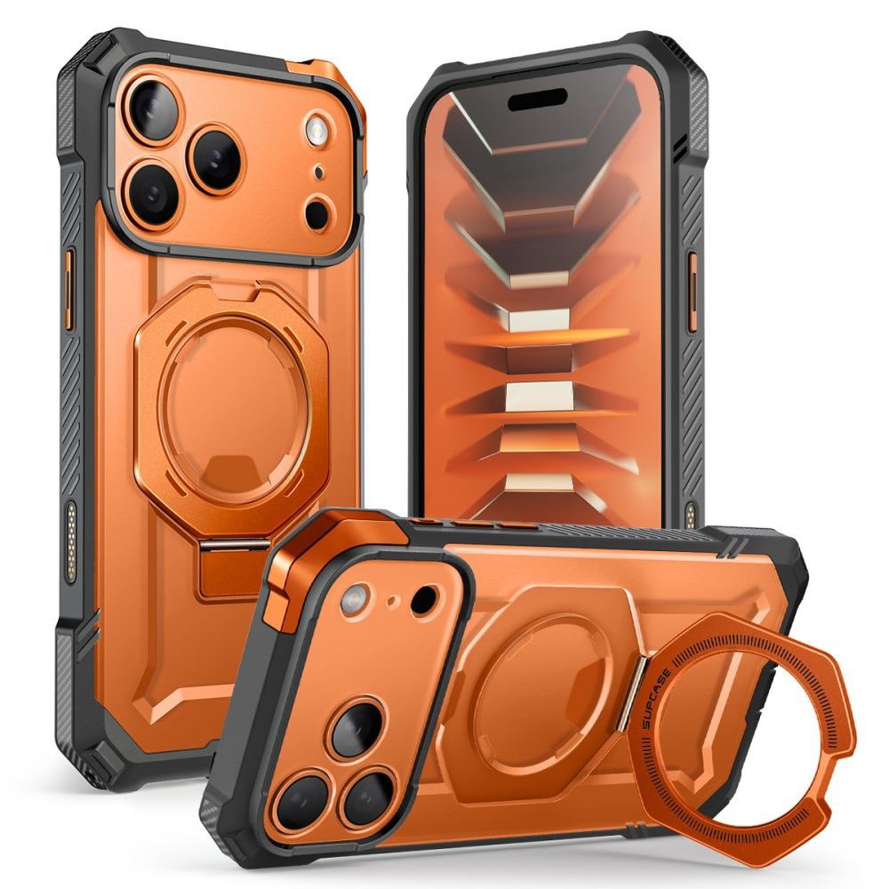iPhone 18 Pro Max / 17 Pro Max Supcase UB Grip Mag Deksel - MagSafe Kompatibel - Oransje