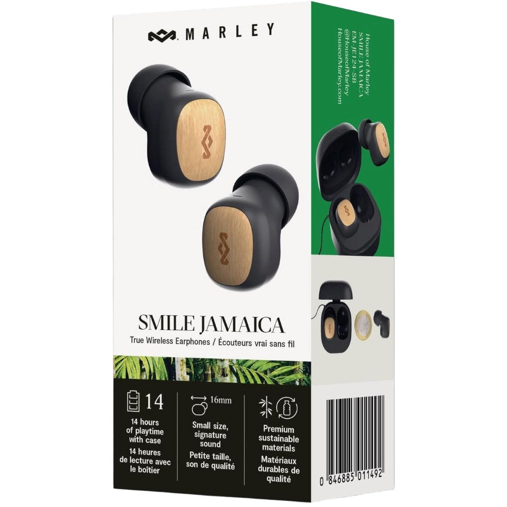 House of Marley Smile Jamaica Mini True Wireless In-Ear Hodetelefoner - Svart