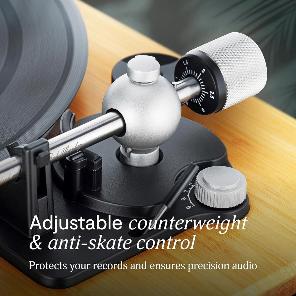House of Marley Stir It Up Wireless 2 Platespiller - Svart / Lys Bambus