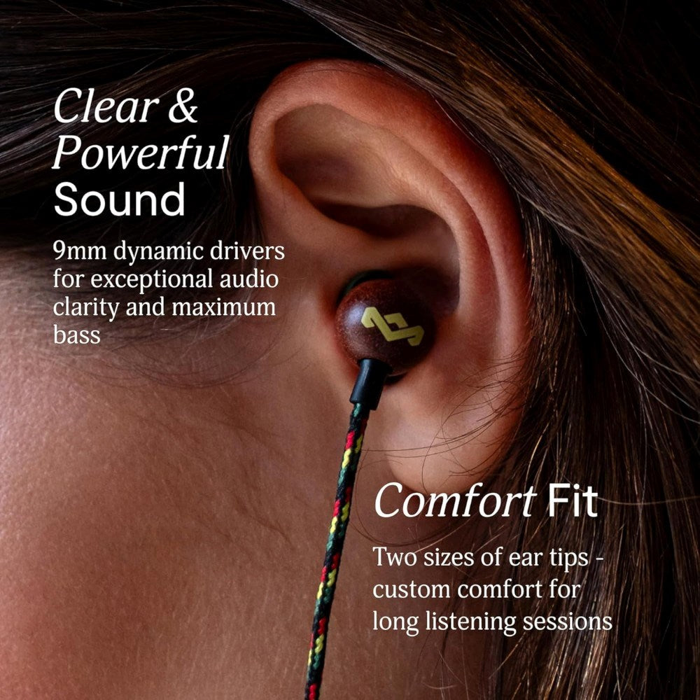 House of Marley Smile Jamaica USB-C In-Ear Hodetelefoner - Rasta
