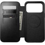 iPhone 18 Pro Max Nomad Modern Horween Leather Folio Case - MagSafe Kompatibel - Black