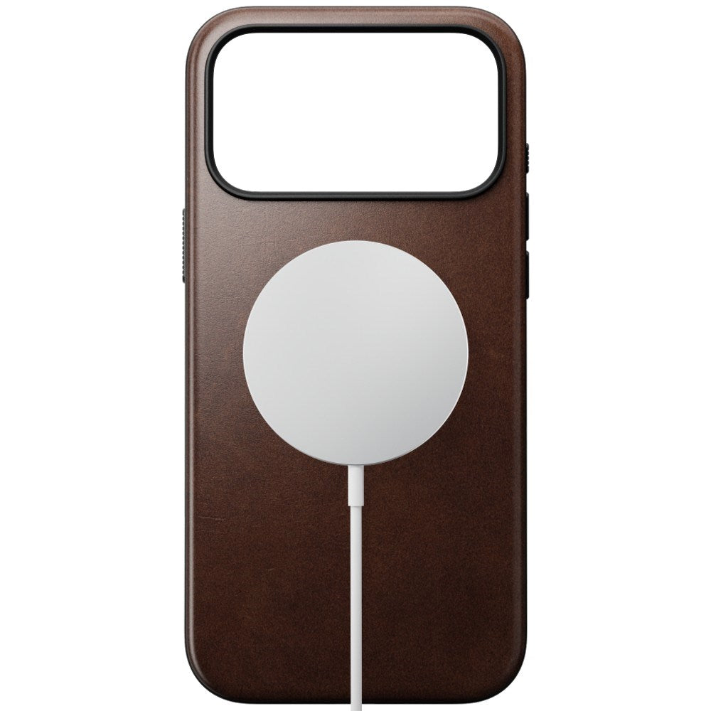 iPhone 18 Pro Max Nomad Modern Horween Leather Case - MagSafe Kompatibel - Rustic Brown