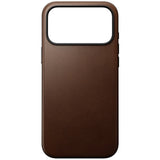 iPhone 18 Pro Nomad Modern Leather Case - MagSafe Kompatibel - Brown