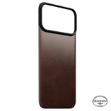 iPhone 18 Pro Nomad Magnetic Horween Leather Back Case - MagSafe Kompatibel - Rustic Brown