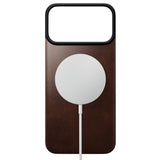 iPhone 18 Pro Max Nomad Magnetic Horween Leather Back Case - MagSafe Kompatibel - Rustic Brown