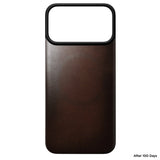 iPhone 18 Pro Max Nomad Magnetic Horween Leather Back Case - MagSafe Kompatibel - Rustic Brown