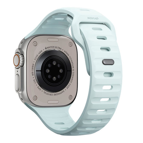 Nomad Apple Watch (42/44/SE/45/46/49mm) Sport Band Rem - Icy Blue Glow