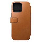iPhone 16 Pro Max Nomad Modern Leather Folio Deksel - MagSafe Kompatibel - Tan