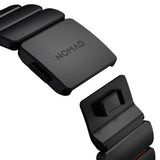 Apple Watch (42 / 44 / SE / 45 / 46 / 49mm) Nomad Stratos Band - Black Titanium - Ultra Orange