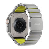 Apple Watch (42 / 44 / SE / 45 / 46 / 49mm) Nomad Stratos Band - Natural Titanium - Volt