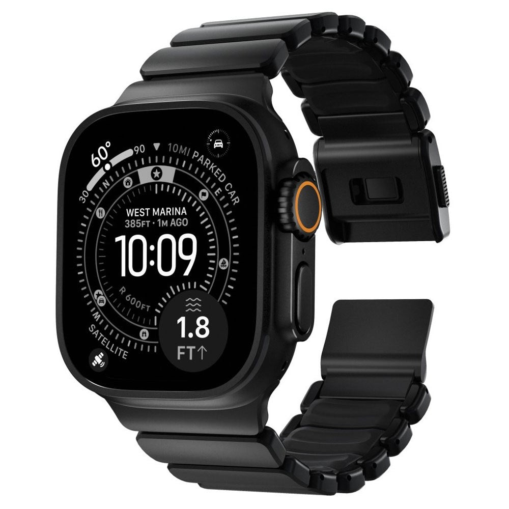 Apple Watch (42 / 44 / SE / 45 / 46 / 49mm) Nomad Stratos Band - Black Titanium - Black