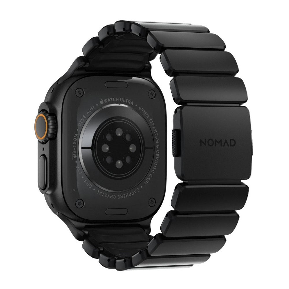 Apple Watch (42 / 44 / SE / 45 / 46 / 49mm) Nomad Stratos Band - Black Titanium - Black