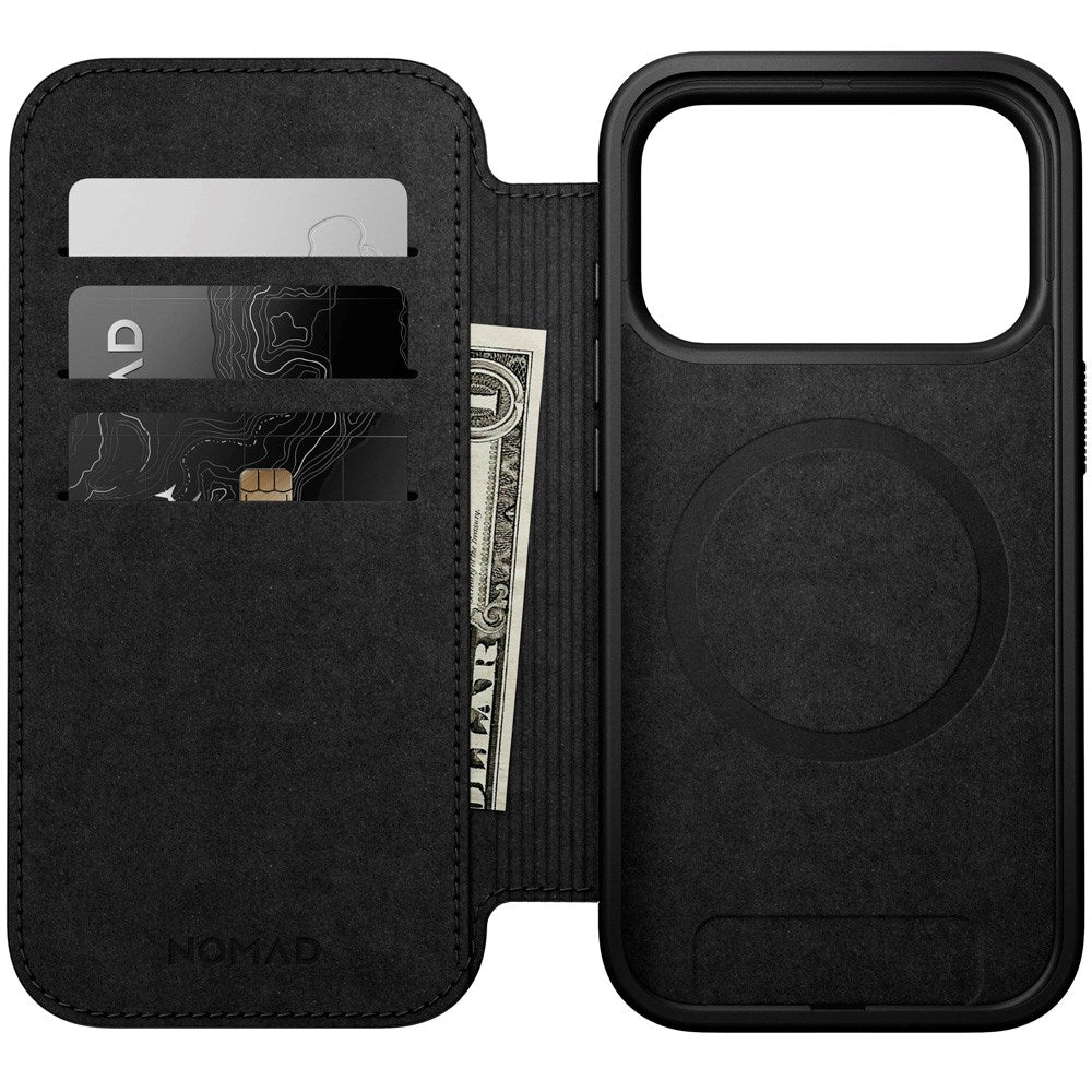 Nomad iPhone 17 Pro Modern Leather Folio Case - MagSafe Kompatibel - Brown