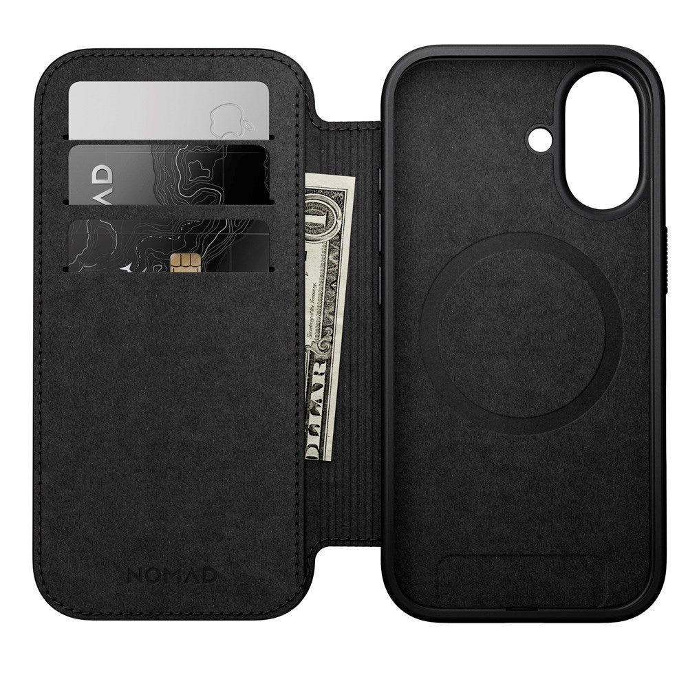 Nomad iPhone 17 Modern Leather Folio Case - MagSafe Kompatibel - Brown