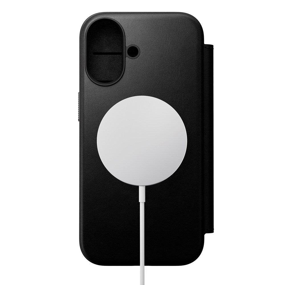 Nomad iPhone 17 Modern Leather Folio Case - MagSafe Kompatibel - Black