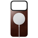 Nomad iPhone 17 Pro Max Magnetic Horween Leather Back Case - MagSafe Kompatibel - Rustic Brown