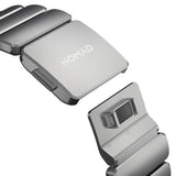 Apple Watch (42 / 44 / SE / 45 / 46 / 49mm) Nomad Stratos Band - Natural Titanium - Black