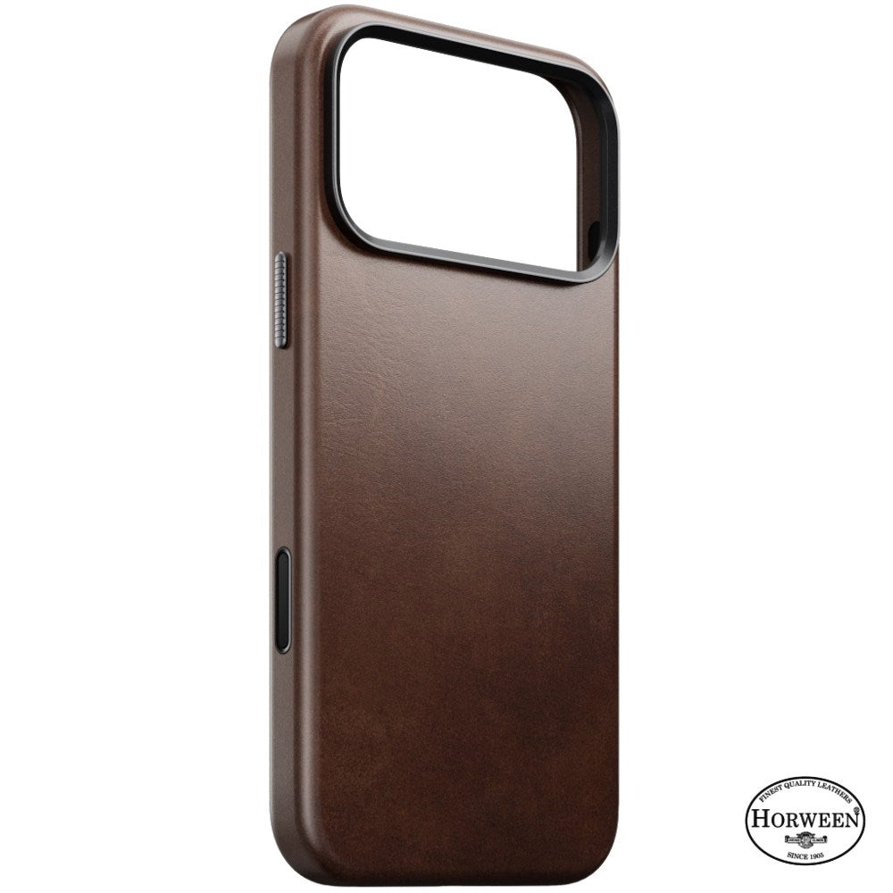 iPhone 18 Pro Nomad Traditional Horween Leather Case - MagSafe Kompatibel - Rustic Brown