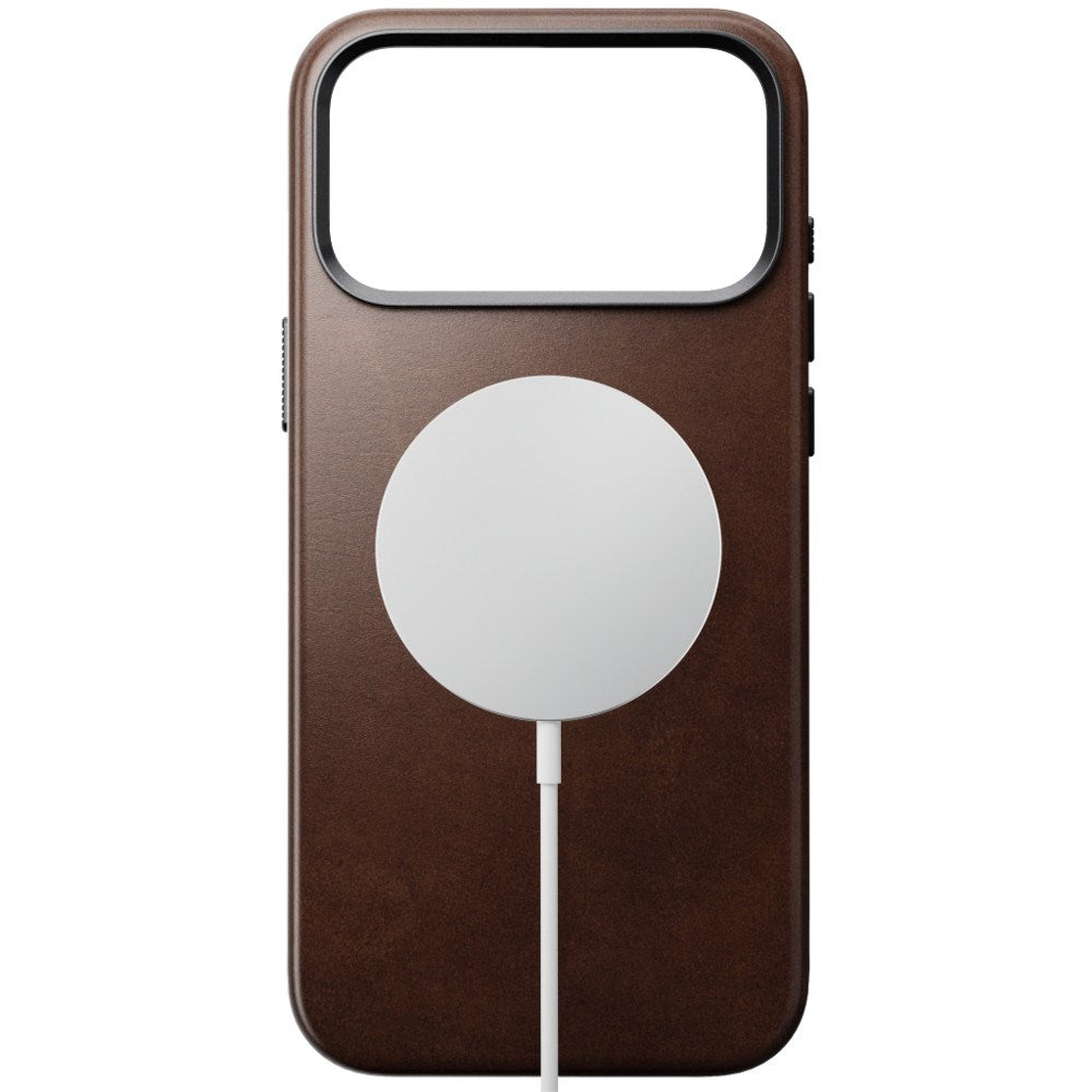 iPhone 18 Pro Max Nomad Traditional Horween Leather Case - MagSafe Kompatibel - Rustic Brown