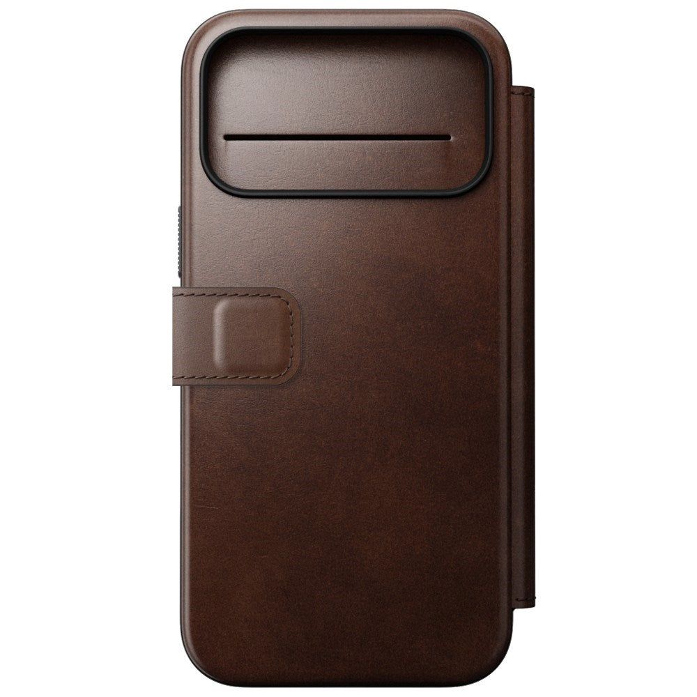 iPhone 18 Pro Max Nomad Modern Horween Leather Folio Case - MagSafe Kompatibel - Rustic Brown