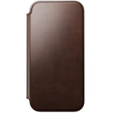 iPhone 18 Pro Nomad Modern Horween Leather Folio Case - MagSafe Kompatibel - Rustic Brown