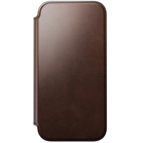 iPhone 18 Pro / 17 Pro Nomad Modern Horween Leather Folio Case - MagSafe Kompatibel - Rustic Brown