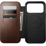 iPhone 18 Pro Nomad Modern Horween Leather Folio Case - MagSafe Kompatibel - Rustic Brown