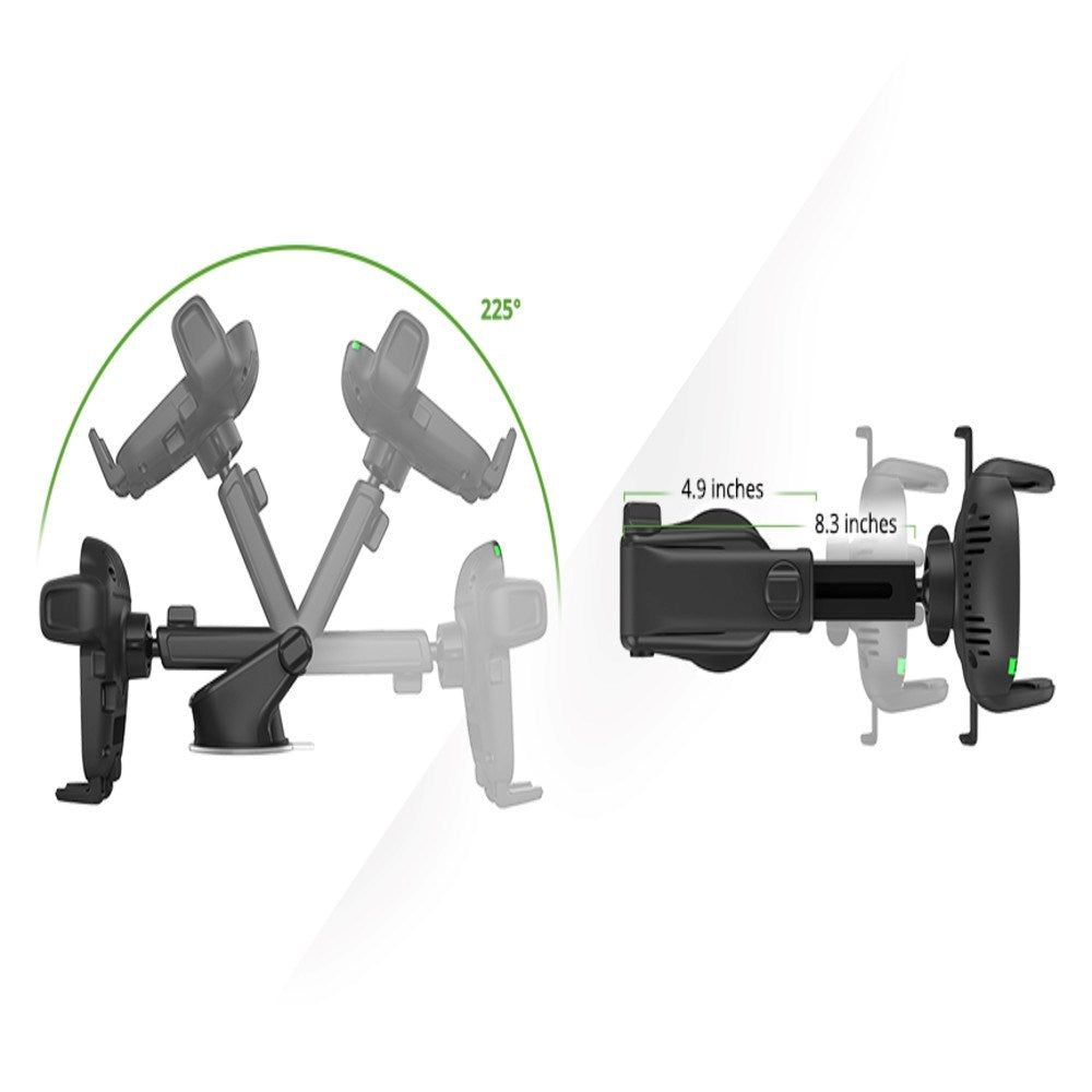 iOttie Easy-One-Touch Qi Mobilholder m. Trådløs Lading – Instrumentbord / Vindusrute – Svart