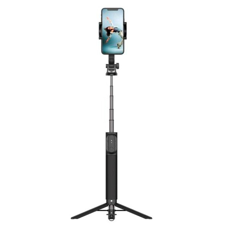 Fixed Snap XL 2-i-1 Stativ / Selfiestang for Smarttelefon & Actionkamera med Bluetooth-Utløserknapp – Svart