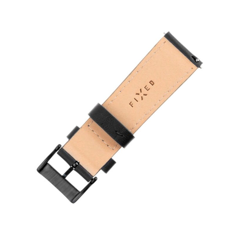 Fixed Universal Smartwatch Ekte Skinn Rem (20mm) - Svart