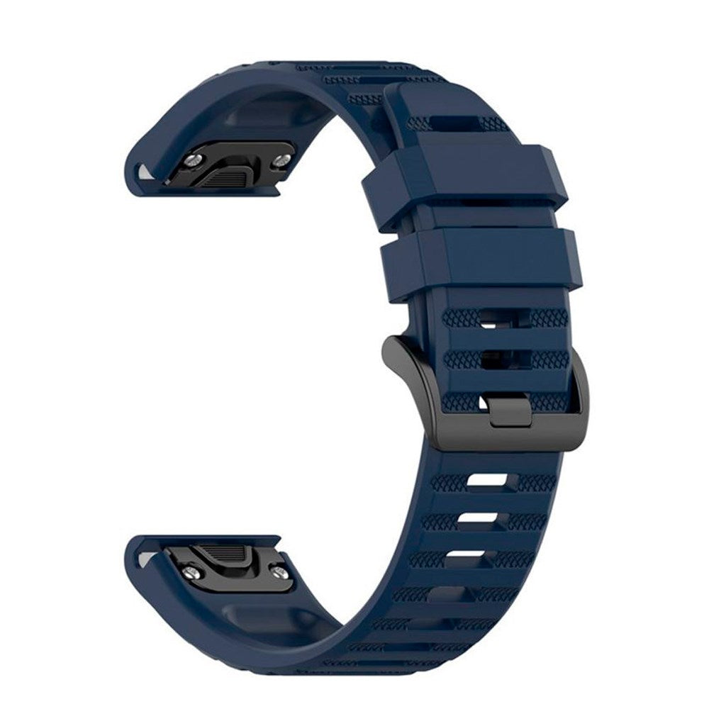 Fixed Universal Garmin 22mm Silikonstropp m. QuickFit - Mørke Blå