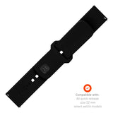 Fixed Universal Smartwatch Sporty Silikon Rem (22mm) - Svart