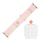 Fixed Apple Watch (42/44/SE/45/46mm) Sporty Silikonremsett - Rosa