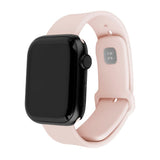 Fixed Apple Watch (42/44/SE/45/46mm) Sporty Silikonremsett - Rosa