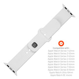 Fixed Apple Watch (42/44/SE/45/46mm) Sporty Silikonremsett - Hvit