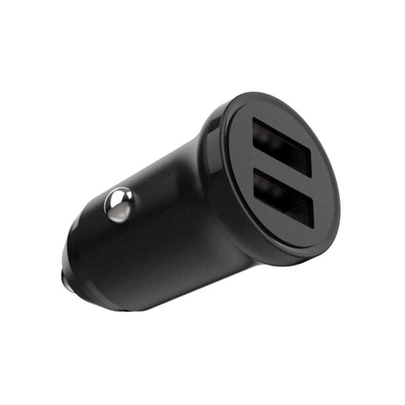 Fixed Mini Billader 2x USB-A / 1x USB-C Kabel 15W - 1m - Svart
