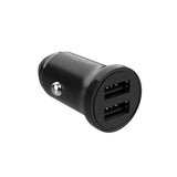 Fixed Mini Billader 2x USB-A / 1x USB-C Kabel 15W - 1m - Svart