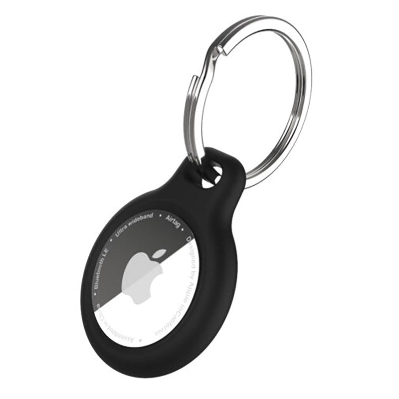 Fixed Apple AirTag 1. & 2. Gen. Silky Deksel m. Nøkkelring - Svart