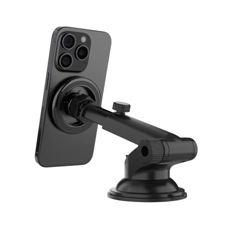 Fixed MagMount Magnetisk Telefonholder for Dashbord / Frontrute – MagSafe Kompatibel – Svart