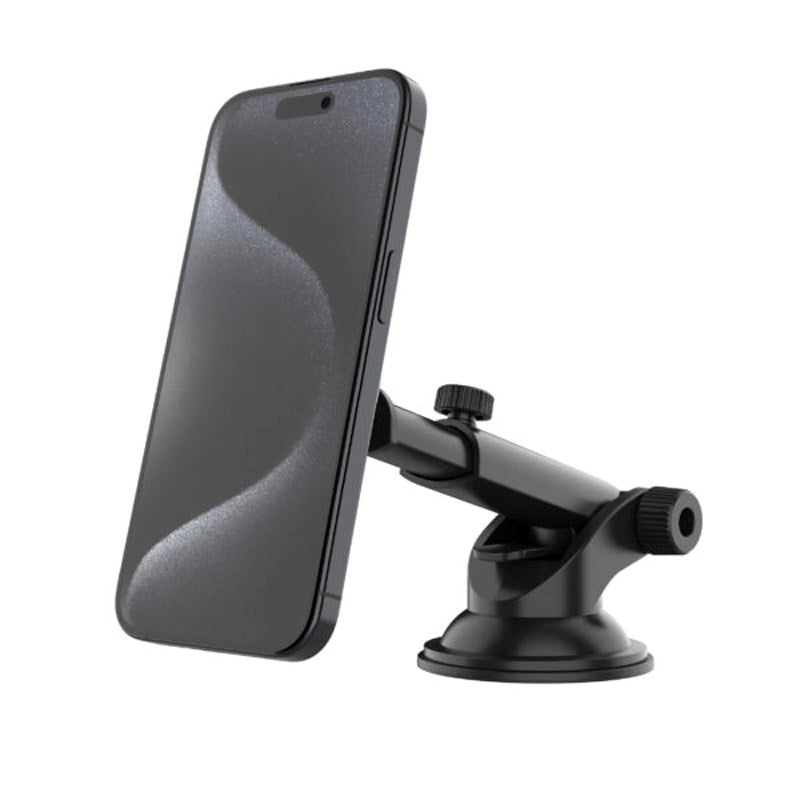 Fixed MagMount Magnetisk Telefonholder for Dashbord / Frontrute – MagSafe Kompatibel – Svart